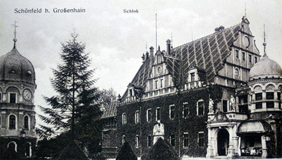 Traumschloss Schönfeld Schlosspark um 1914